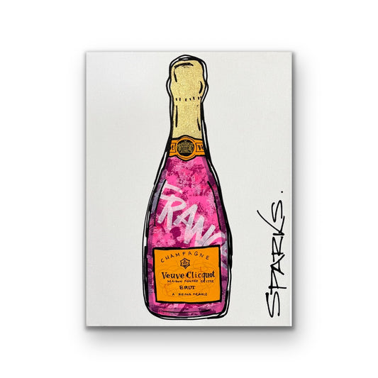 Pink Bubbly | 31cm x 41cm | Canvas unframed
