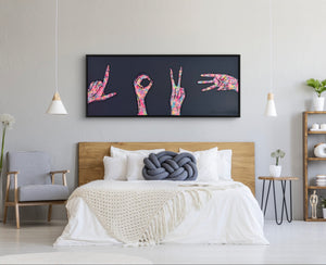 LOVE is the word | 160cm x 60cm | Framed