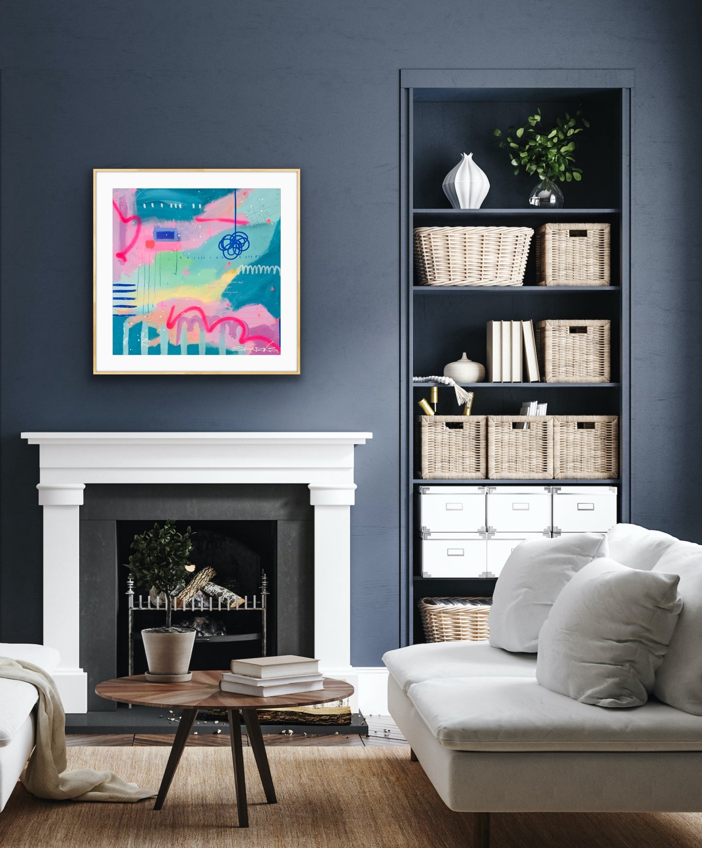 Dreams Start Here | 100 x 100cm | Framed in oak