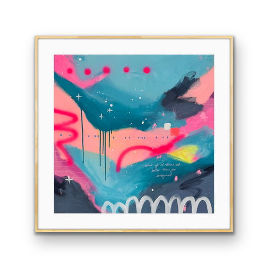 Chase Your Dreams | 100 x 100cm | Framed in oak (Copy)