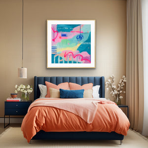 Dreams Start Here | 100 x 100cm | Framed in oak