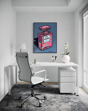 Graffiti Chanel No5| 104cm x 74cm | Framed