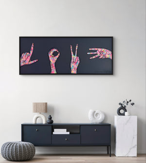 LOVE is the word | 160cm x 60cm | Framed