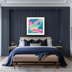 Dreams Start Here | 100 x 100cm | Framed in oak