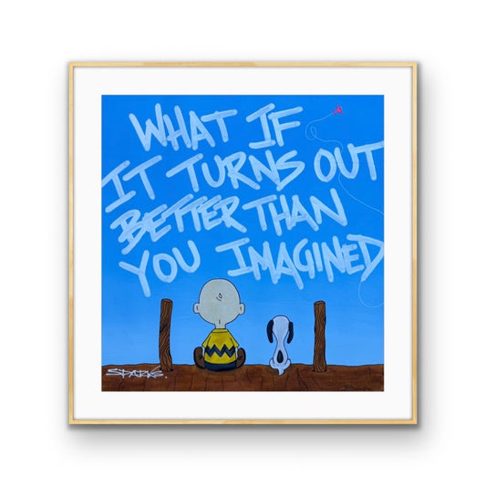 Dream big | 100 x 100cm | Framed in black