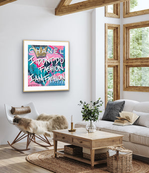 Don’t Be | 100 x 100cm | Framed in OAK