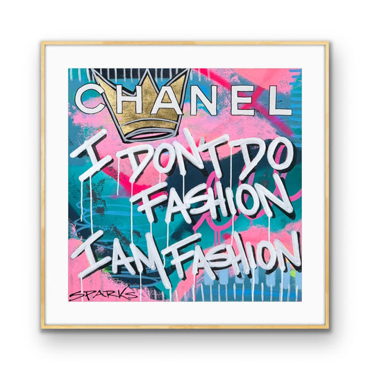 Don’t Be | 100 x 100cm | Framed in black