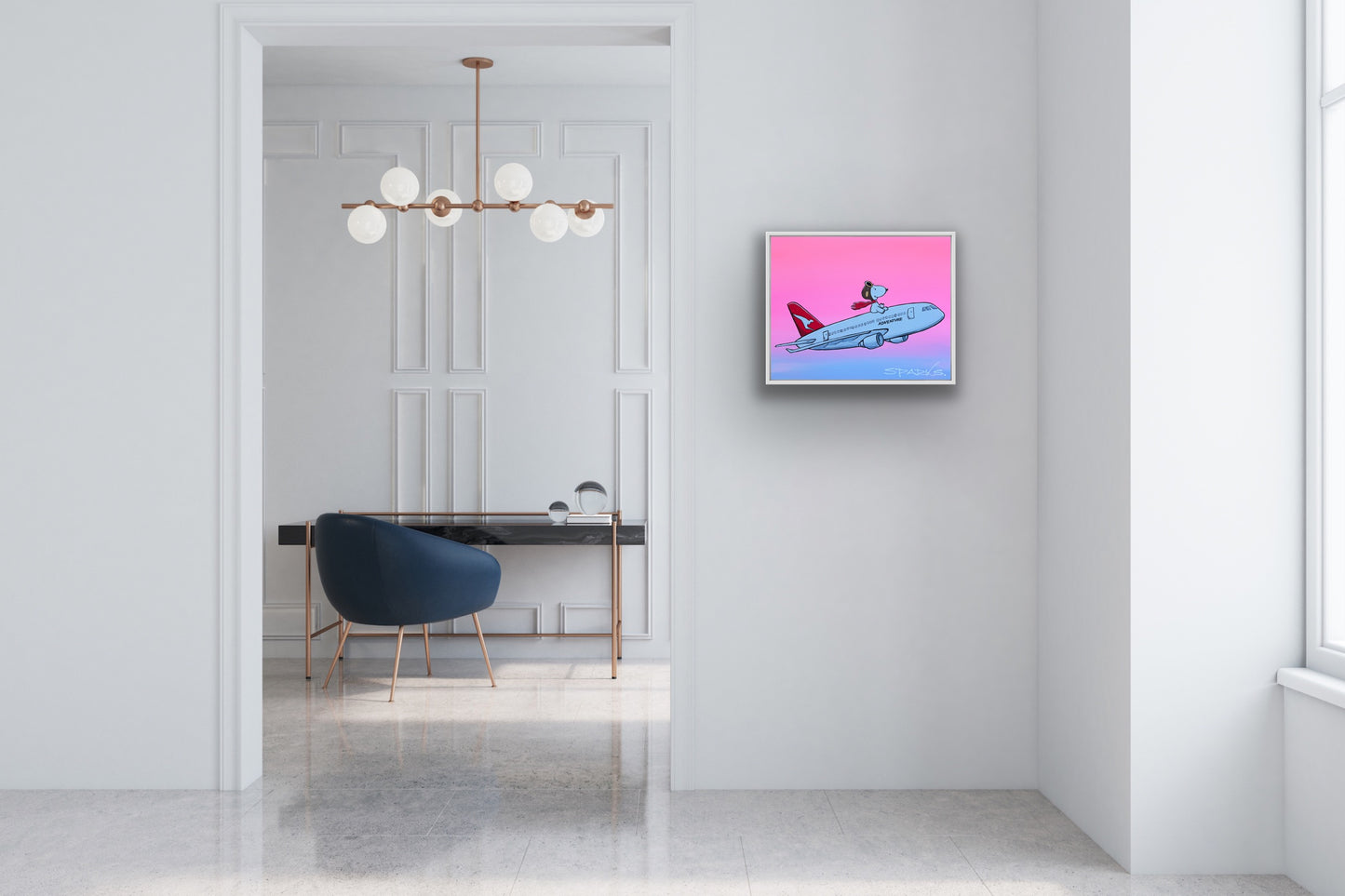 Adventure Begins Here | 44cm x 55cm | Framed in white