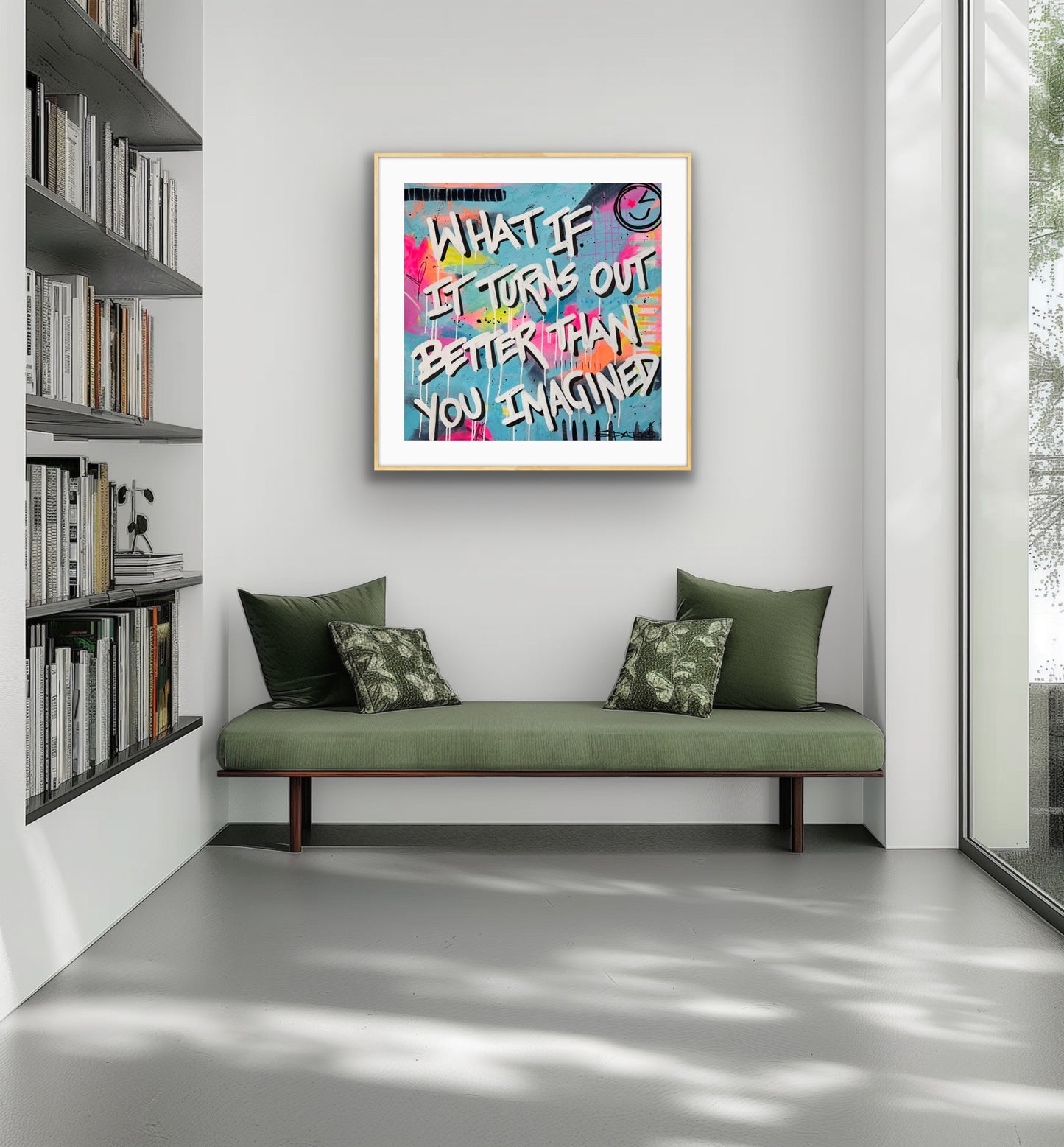 Dreams Can Come True | 100 x 100cm | Framed in OAK (Copy)