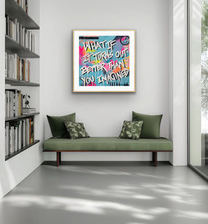 Dreams Can Come True | 100 x 100cm | Framed in OAK (Copy)
