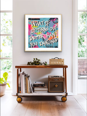 Dreams Can Come True | 100 x 100cm | Framed in OAK (Copy)