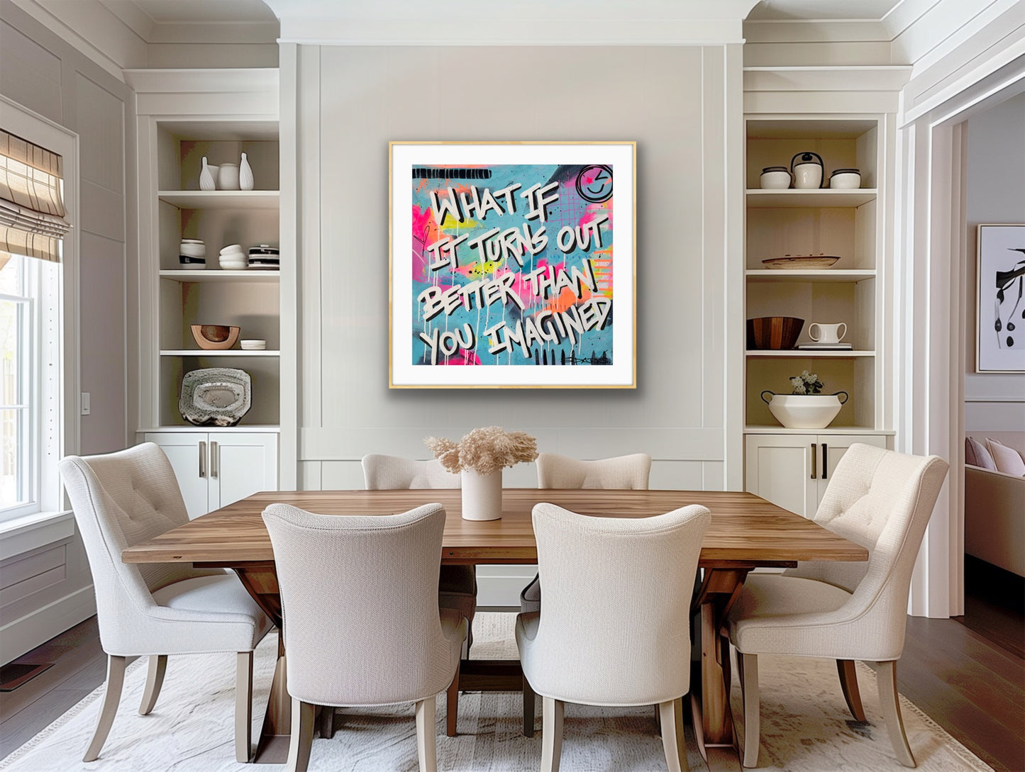 Dreams Can Come True | 100 x 100cm | Framed in OAK (Copy)