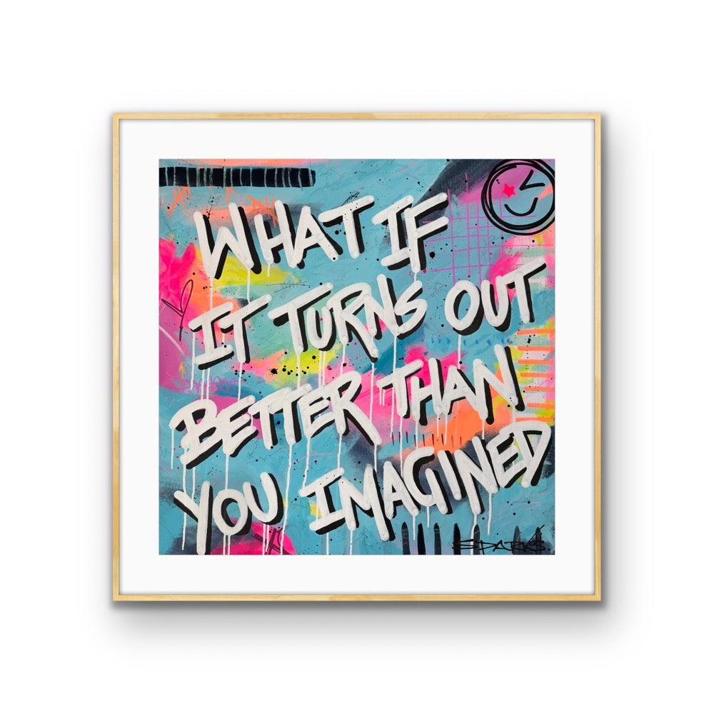 Dreams Can Come True | 100 x 100cm | Framed in OAK (Copy)