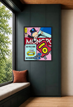 No pressure, No diamonds | 83cm x 68cm | Framed in Black