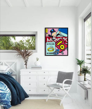 No pressure, No diamonds | 83cm x 68cm | Framed in Black