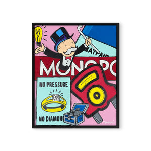 No pressure, No diamonds | 83cm x 68cm | Framed in Black