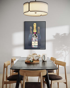 Pop A Bottle of Moet | 105 x 79cm | Framed