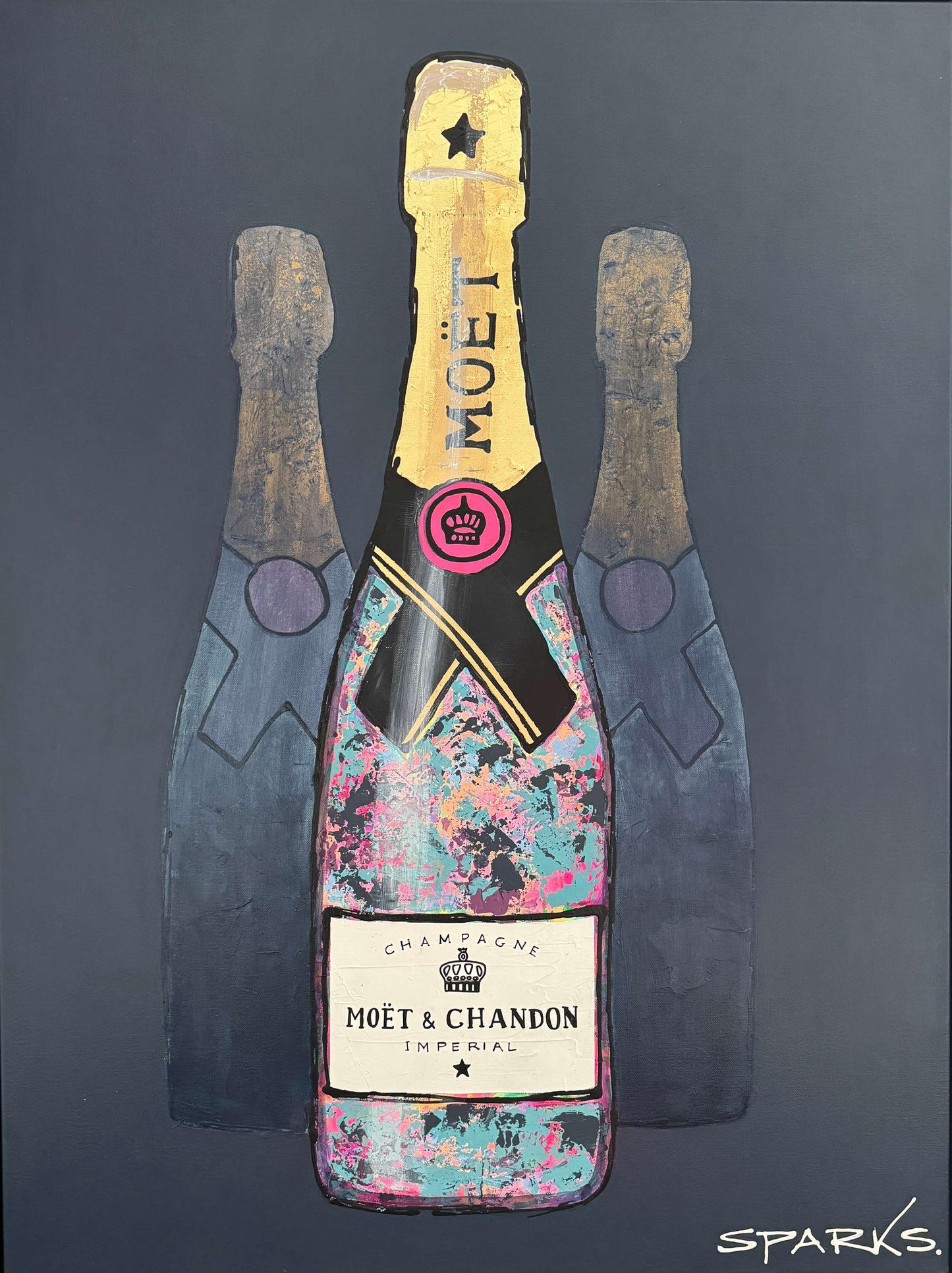 Pop A Bottle of Moet | 105 x 79cm | Framed