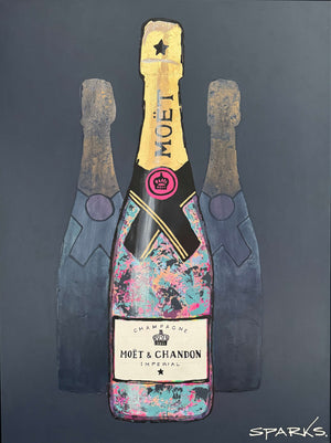 Pop A Bottle of Moet | 105 x 79cm | Framed