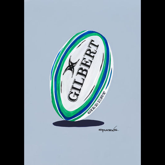 'Gilbert Rugby Ball' (Print)
