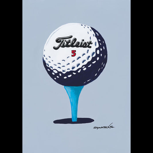 'Titleist Golf Ball & Tee' (Print)
