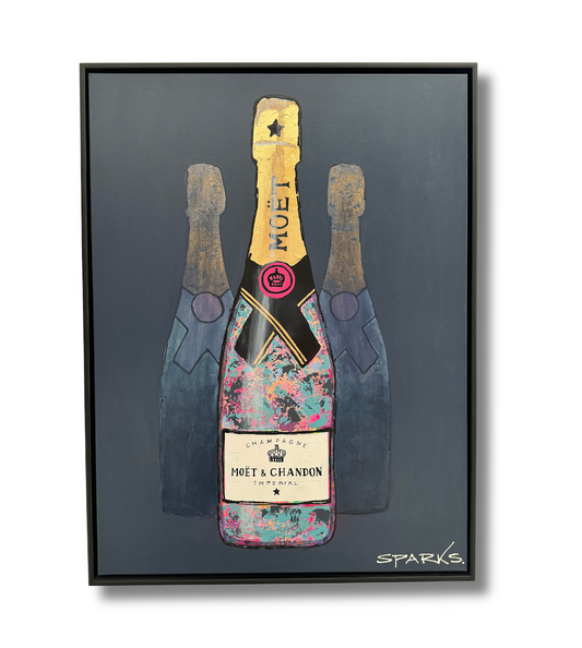 Pop A Bottle of Moet | 105 x 79cm | Framed