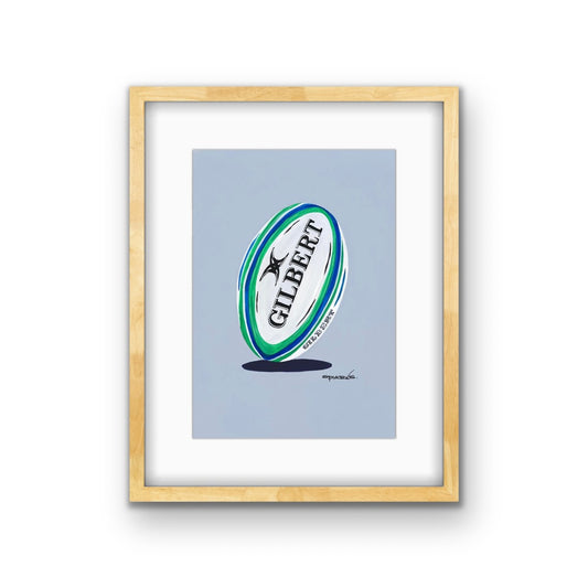 'Gilbert Rugby Ball' (Print)
