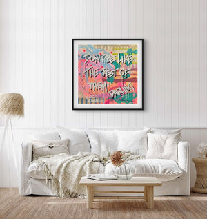 Statement Made | 100 x 100cm | Framed In Black