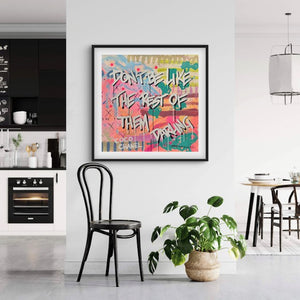 Statement Made | 100 x 100cm | Framed In Black