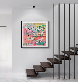 Statement Made | 100 x 100cm | Framed In Black