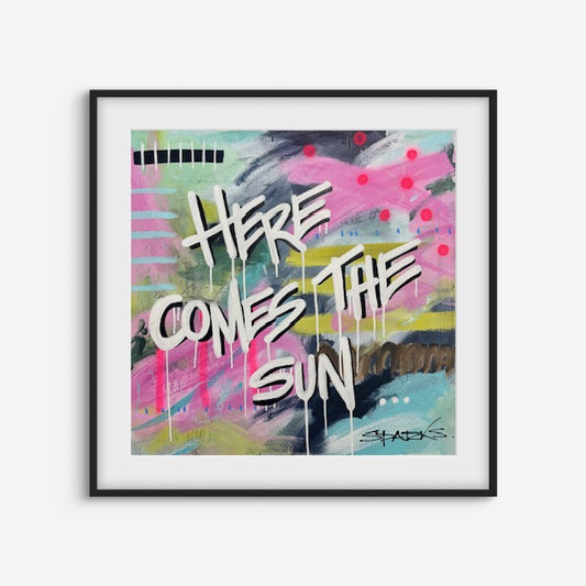 Here Comes The Sun | 100 x 100cm | Your Choice of Frame Colour