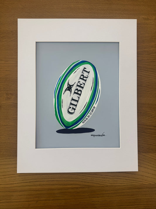 'Gilbert Rugby Ball' (Print)