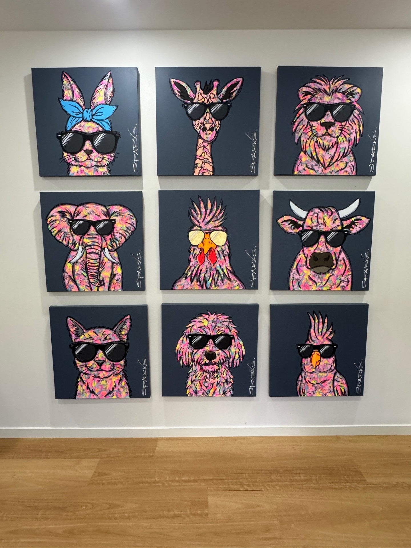 The Social Butterfly | 61 x 61cm | Unframed